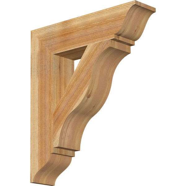 Ekena Millwork Funston Traditional Rough Sawn Bracket, Western Red Cedar, 6"W x 26"D x 30"H BKT06X26X30FST01RWR - main